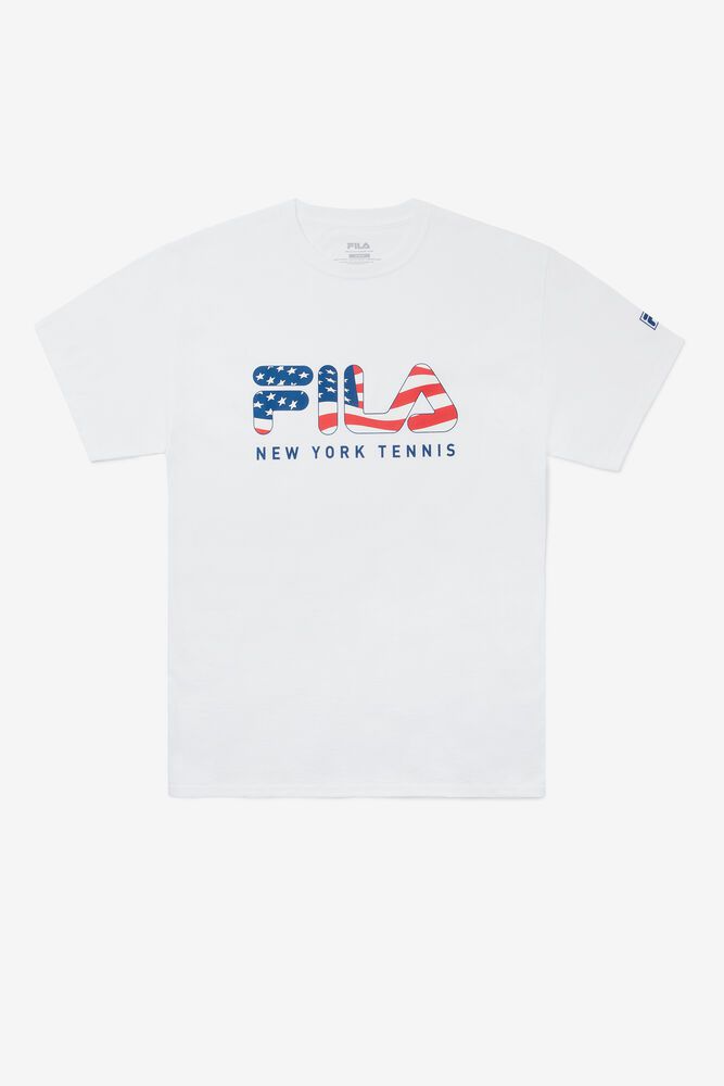 Fila T Skjorte Herre Hvite Nyc Flag 846703-FVX